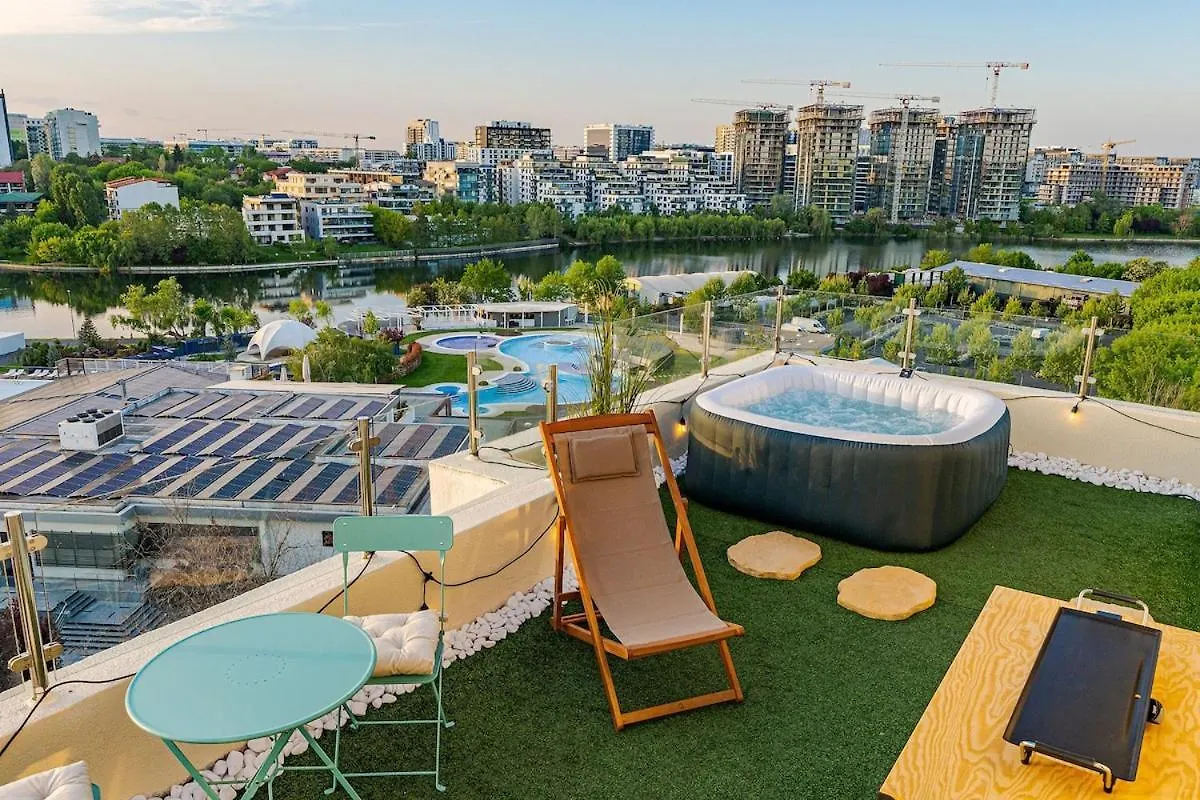 Downtown Floreasca Penthouse With Jacuzzi&Sauna Bukurešť 0*,  Rumunsko