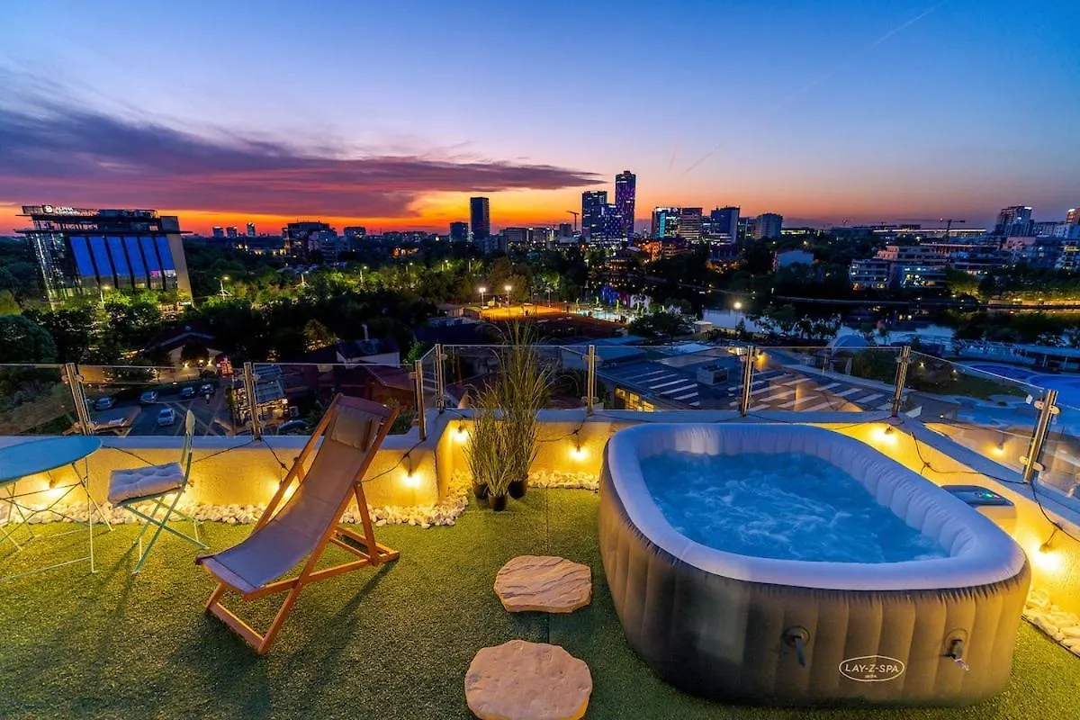 Downtown Floreasca Penthouse With Jacuzzi&Sauna Bukurešť
