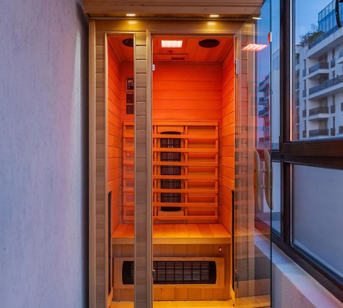 Downtown Floreasca Penthouse With Jacuzzi&Sauna Bucareste Apartamento